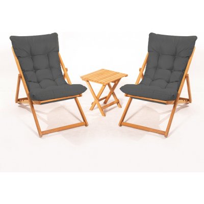 Hanah Home zahradní set nábytku 3 ks MY005 světlý a šedý – Hledejceny.cz