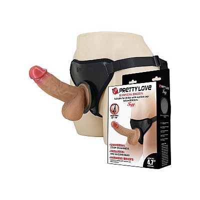 Pretty Love Fogg Harness Briefs, strap-on postroj s dildem – Zboží Dáma