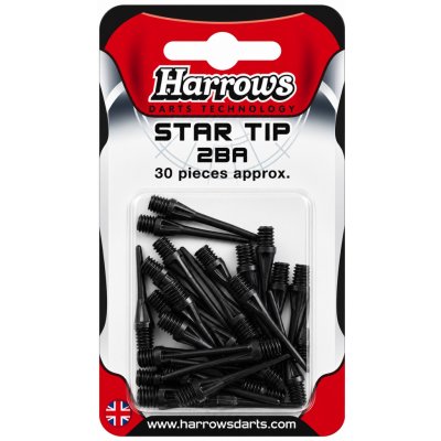 Harrows T92K-CRN STAR TIP 30 ks v blistru - černé – Zboží Dáma