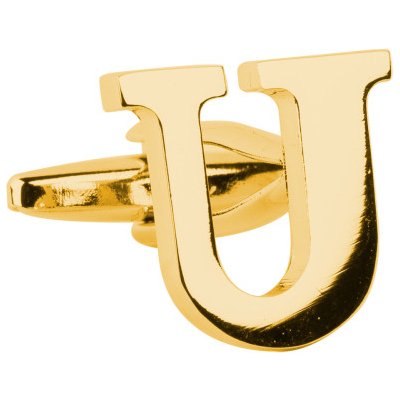 Bubibubi manžetový knoflíček zlaté písmeno U – Zboží Dáma