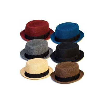 Pork Pie Hat Světle hnědá Gift3 300296 – Zboží Mobilmania