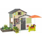 Smoby Domeček Přátel se zahrádkou pod slunečníkem Friends House Evo Playhouse – Hledejceny.cz