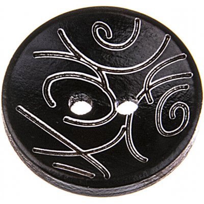 Knoflík 20 mm zdobený dřevěný – Sleviste.cz