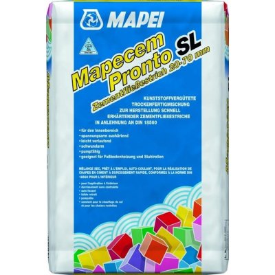 Mapei Cementová maltová směs pro výrobu podlahových potěrů - Mapecem Pronto SL - tloušťka vrstvy 20 - 70 mm – Zboží Mobilmania