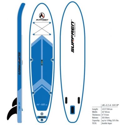 Paddleboard Surfren K12,6 12'6" – Zboží Mobilmania