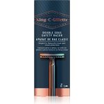 Gillette King Double Edge + 4 ks hlavic – Zboží Dáma