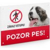 Autovýbava JK Plastová tabulka POZOR PES 209 x 147 mm