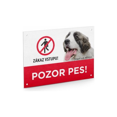 JK Plastová tabulka POZOR PES 209 x 147 mm – Zbozi.Blesk.cz