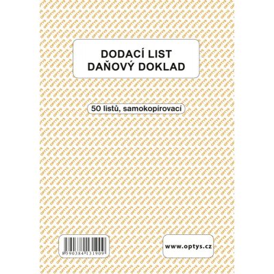 Optys 1319 Dodací list A5 samopropisujicí 50 listů – Hledejceny.cz