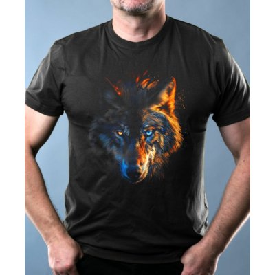 Vlk, oči pánské tričko Basic – Zbozi.Blesk.cz