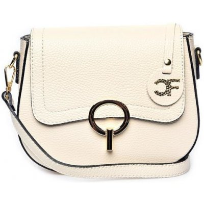 Carla Ferreri dámská kožená crossbody kabelka CF1777 Beige – Zboží Mobilmania