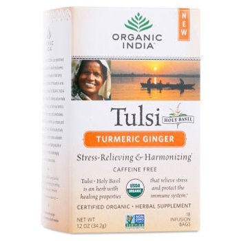 Organic India BIO Čaj Tulsi kurkuma zázvor 25 sáčků