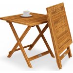 Casaria Vitek 100030 Odkládací stolek z akátového dřeva 46x46cm – Sleviste.cz