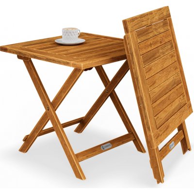 Casaria Vitek 100030 Odkládací stolek z akátového dřeva 46x46cm – Sleviste.cz