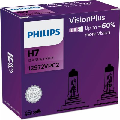 Philips VisionPlus 12972VPC2 H7 PX26d 12V 55W