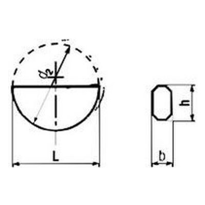 pero 3x5.0x12.65 Woodruffův klín DIN 6888 – Zboží Mobilmania