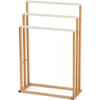 Noela Bambusový věšák na ručníky TRENO bílý – Zboží Dáma