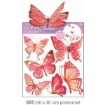 Samolepicí dekorace na zeď (30x30cm) Room Decor dvouřadí pohybliví motýli 655 – Hledejceny.cz