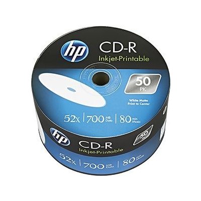 HP CD-R 700MB 52x, printable, bulk, 50ks (CRE00070WIP-3) – Zbozi.Blesk.cz