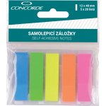 Záložky samolepicí neonové 12x48 mm (5 barev po 20 l.) – Zboží Dáma