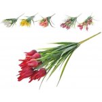 Umělé květiny, plast 420mm tulipán puget 10ks, mix barev