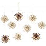 Bloomingville Papírová ozdoba Star Ornament set 9 ks hnědá barva papír – Hledejceny.cz