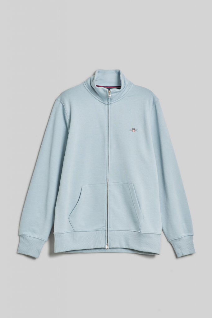 GANT REG SHIELD FULL ZIP SWEAT modrá