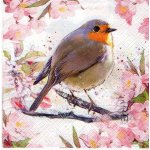 Ubrousek 33x33 cm AKVAREL PTÁČEK – Zboží Dáma