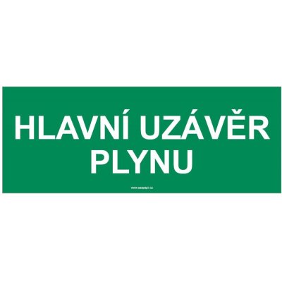 Bezpečnostní tabulka - Hlavní uzávěr plynu – Zbozi.Blesk.cz