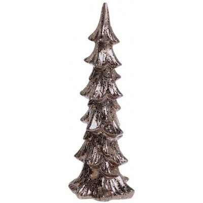 Keramický třpytivý dekorační vánoční stromek Mocca 14*11*37 cm Chic Antique – Hledejceny.cz