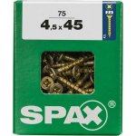 Spax Uni vrut zápust.hlava PZ/Z2 4CUT a plným závitem Yellox 45 x 45 mm 75 ks – Hledejceny.cz