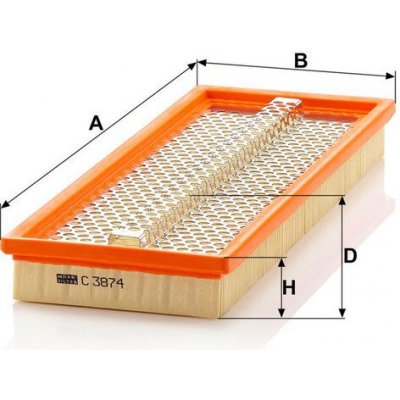 MANN-FILTER Vzduchový filtr MANN C3874 (MF C3874) – Hledejceny.cz