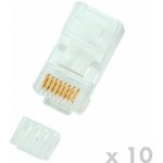 DATACOM DATACOM Konektor RJ45 UTP 8p8c Cat6 lanko 10ks 4161 – Sleviste.cz