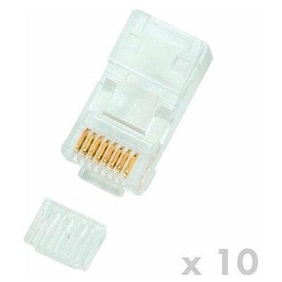 DATACOM DATACOM Konektor RJ45 UTP 8p8c Cat6 lanko 10ks 4161 – Sleviste.cz