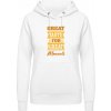 Dámská mikina s potiskem AWDis Hoodie mikina Design Great Taste for Great Moments Arktická bílá