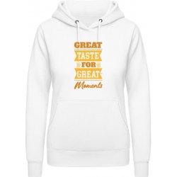 AWDis Hoodie mikina Design Great Taste for Great Moments Arktická bílá