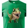 Dětské tričko dětské triko Tyrannosaurus-rex, zelená