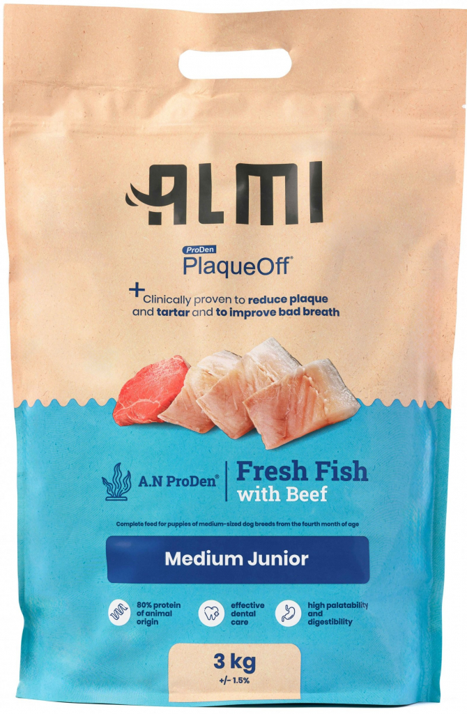 Almi Medium Junior Granule s mořskou řasou 3 kg