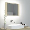 Koupelnový nábytek Nábytek XL LED koupelnové zrcadlo dub sonoma 60 x 12 x 45 cm akrylové