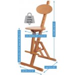 Dřevěná nastavitelná židle pro malbu Mabef M/44 – Zboží Mobilmania