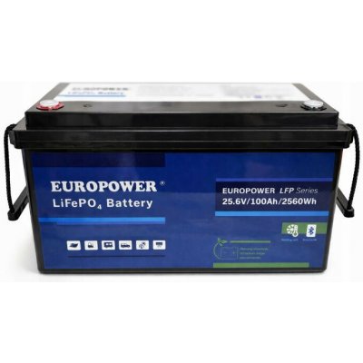 EUROPOWER LFP LiFePO4 25,6 V 100 Ah s Bluetooth vyhřívací rohož – Hledejceny.cz