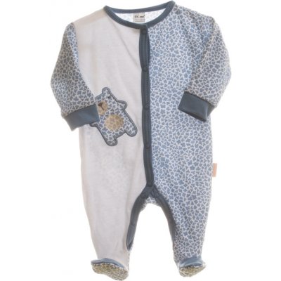 Overal kojenecký na spaní s výšivkou MKcool MK modrá/bílá – Zboží Mobilmania