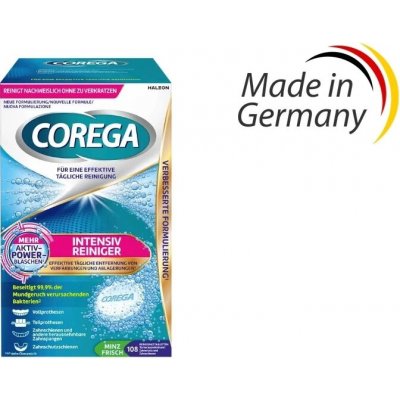 Corega čisticí tablety na zubní náhrady Mint Fresh 108 ks – Zboží Dáma