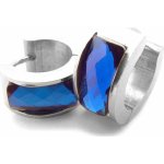 Steel Jewelry náušnice modré kroužky z chirurgické oceli NS140102 – Zboží Mobilmania