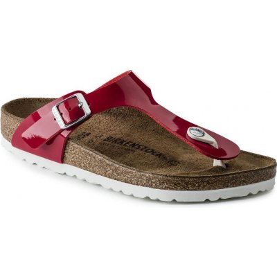 Birkenstock Gizeh Tango podrážka red lack bílá – Zboží Mobilmania