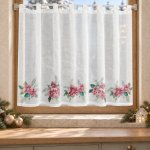 Vánoční dekorační krátká vitrážová záclona do kuchyně BETLEHEM 150x90 cm MyBestHome – Hledejceny.cz
