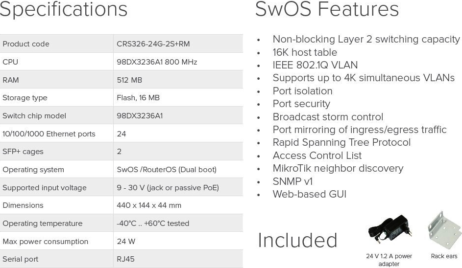MikroTik CRS326-24G-2S+RM