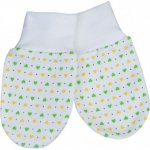 ESITO Rukavice bavlna potisk srdce srdce bílá / zelená – Hledejceny.cz