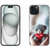 Pouzdro a kryt na mobilní telefon Apple mmCase Gelové iPhone 15 Plus - medvídek pro zamilované