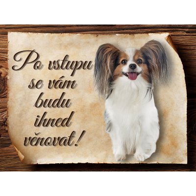 Sport hobby Cedulka Papilon Po vstupu CP1289 15 x 11 cm – Hledejceny.cz